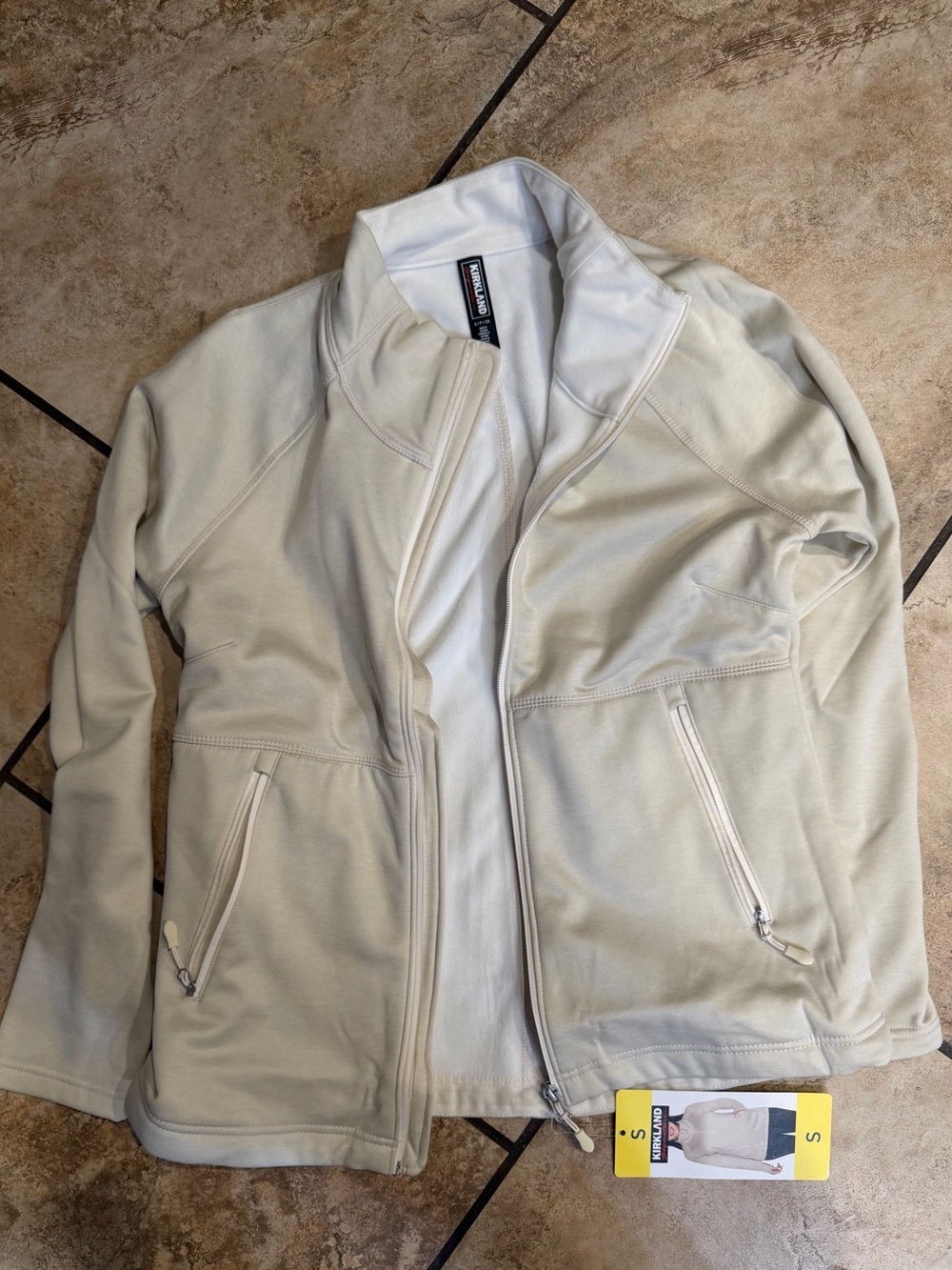 Kirkland Signature Light Cream Full-Zip Utility Jacket